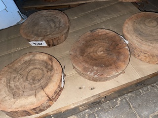 4x Rosewood Schijven, Dikte 70-80mm, Ø 300mm